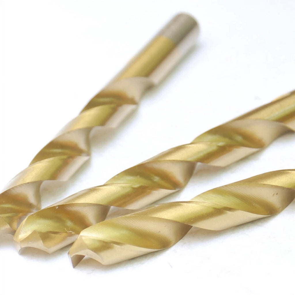 KNACK - Drillforce 5Pcs 27/64 Hss Metal Wood Titanium Drill Bits Set 3/8 Reduced Shank