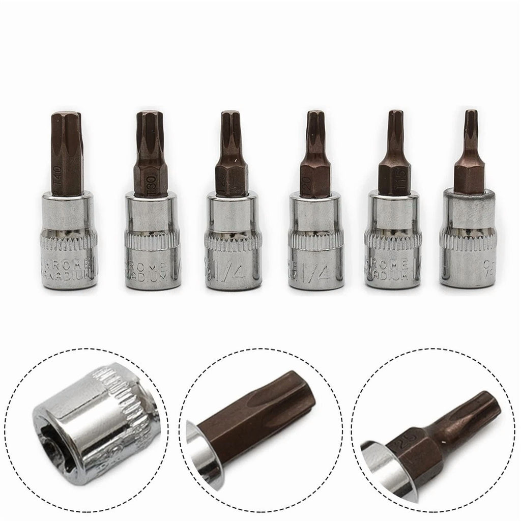 KNACK - Home Furnishing 6Pcs Bit Socket Repair Set Tools 1/4Inch Shank 6.35Mm Drive