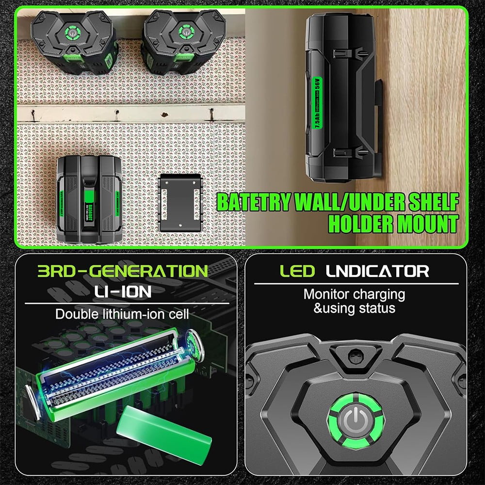 For Ego 56V 7.5Ah Lithium-Ion Battery Ba2800t Ba4200t Ba3360t Ba5600t Ba1400 US