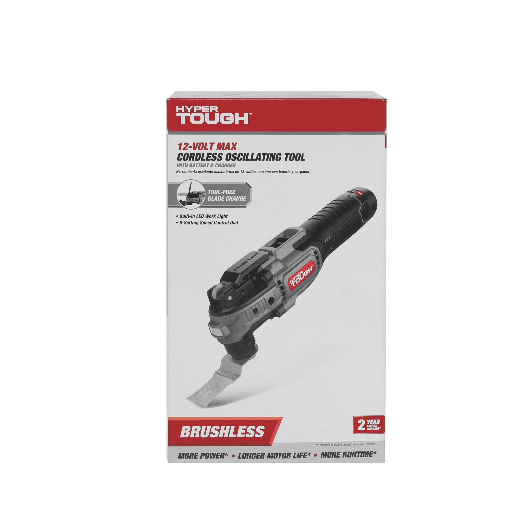 Hyper Tough 12V Max Lithium-Ion Brushless Oscillating Multi-Tool with 1.5Ah Battery and Charger