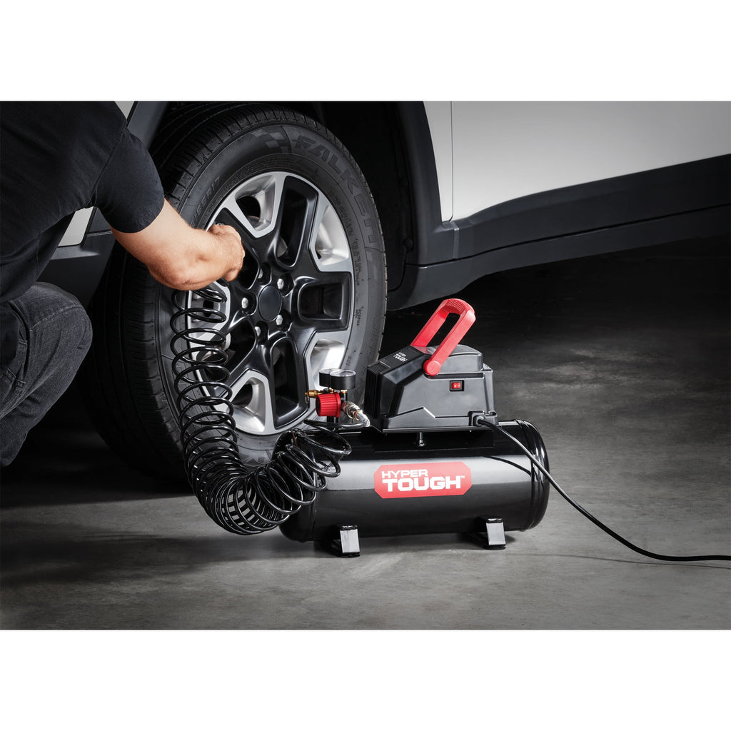 Hyper Tough Black 100 PSI Oil-free Portable Air Compressor 3 gal