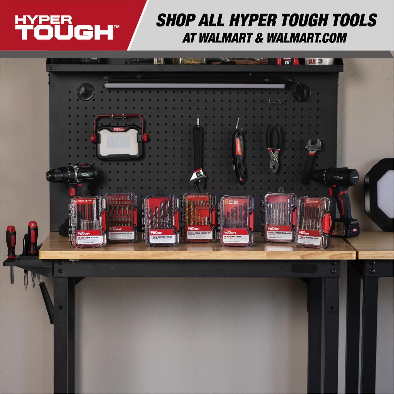 Hyper Tough 22-Piece Drill & Drive Set in Click Fit? Case