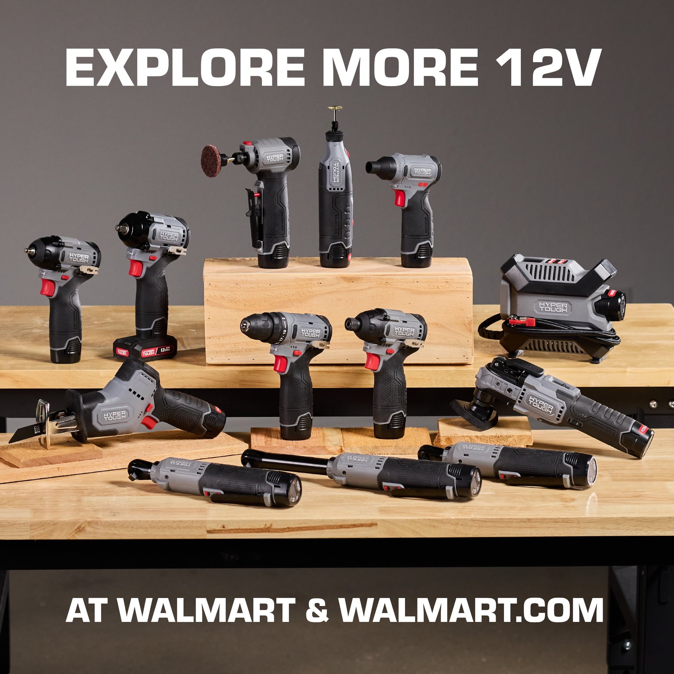 Hyper Tough 12V Brushless Cordless Drill Driver with 1.5Ah Battery