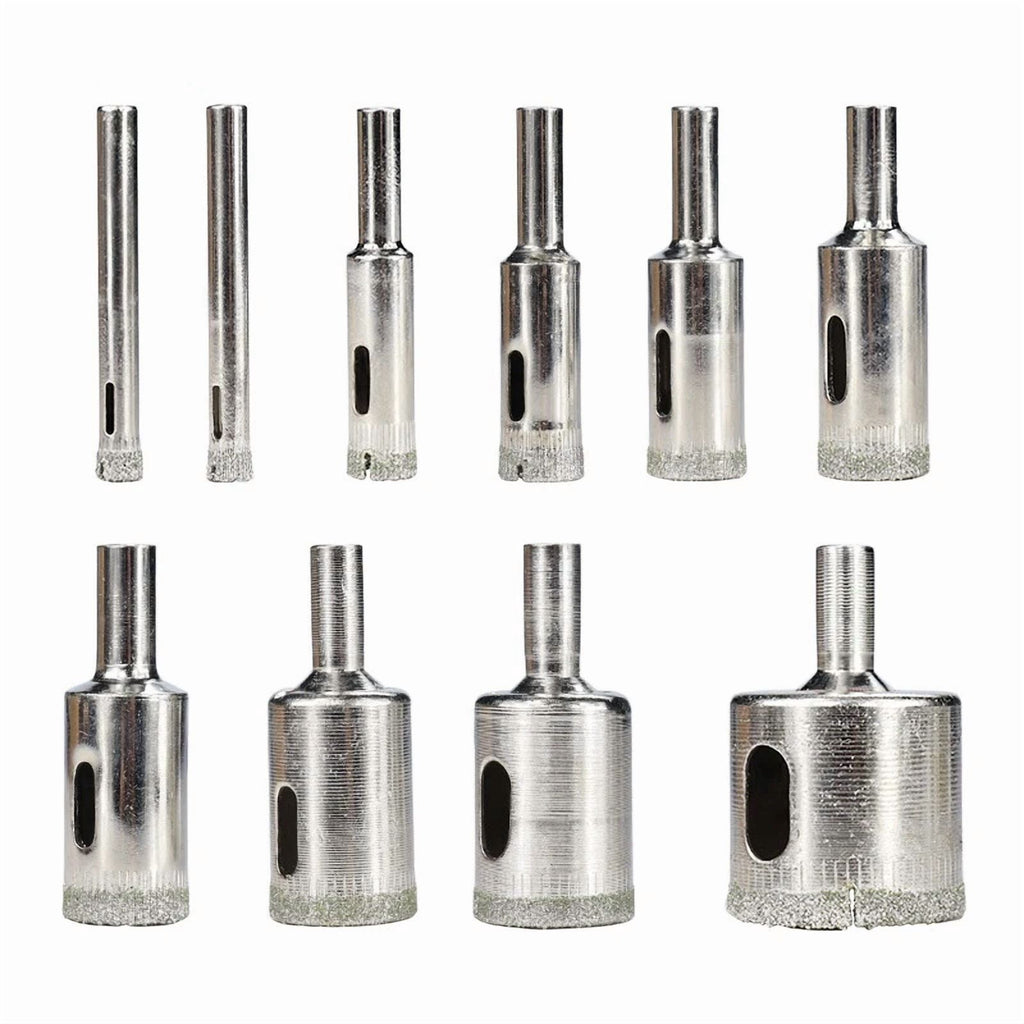 10Pcs Diamond Hole Saw Drill Bit Set 6-30Mm Maker Cutter Glass Ceramic Tile