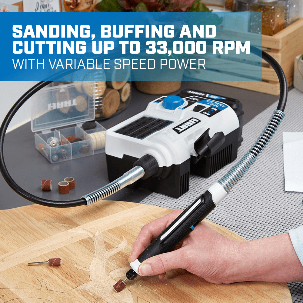 Open Box HART 20-Volt Cordless Rotary Tool with 33 Accessories (Battery Not Included)