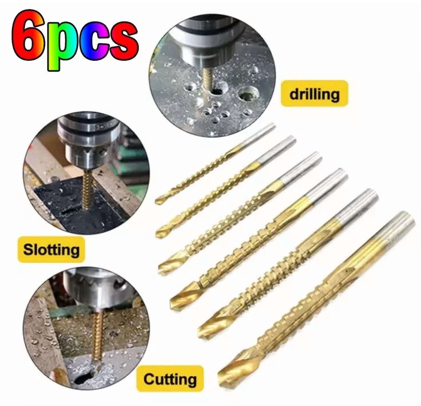 2025 New Upgrade Drill Bits, 6 Pcs Twist Drill Bit Set Power Tool Accessories Us