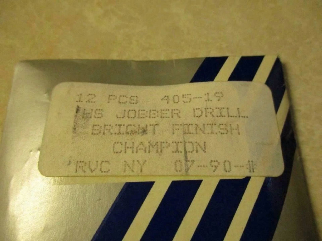 KLYNE - # 19 High Speed Champion Series 405 Jobber Length Drill Bits ( 12 Pcs. ) T537