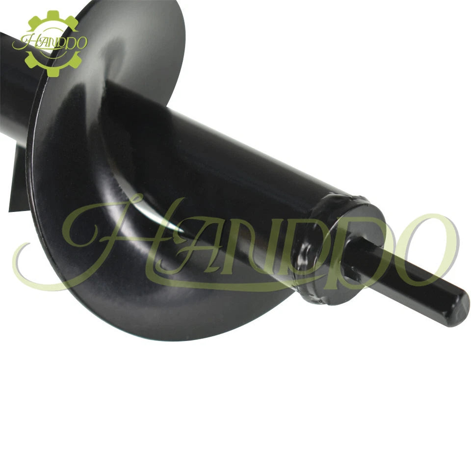 PURELY- Auger Drill Bit 3 In.× 7 In. Garden Plant Flower Bulb Rapid Planter Spiral Black