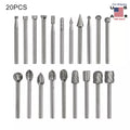 20Pc Diamond Burr Bits Drill Set Rotary Multi Tool Accessories Kit For Dremel Us