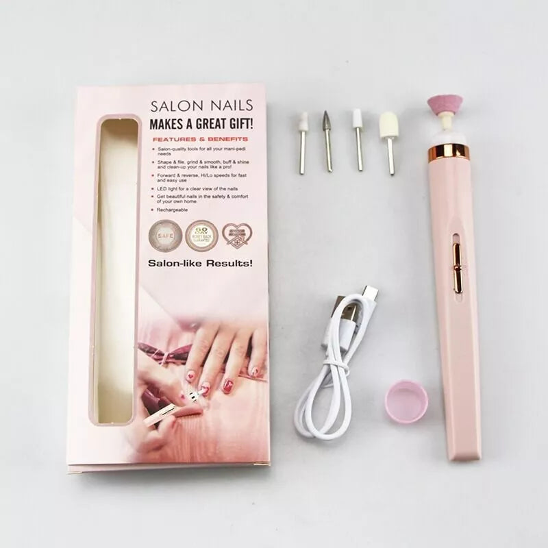 5 In 1 Portable Manicure Pedicure Nail Art Machine Kit Electric Nail Drill File