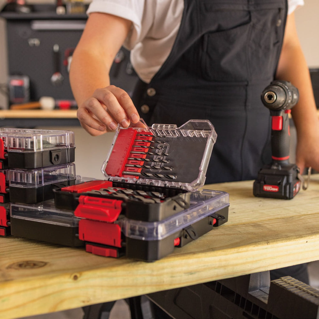 Hyper Tough 11-Piece Brad Point Bit Set in Click Fit Case