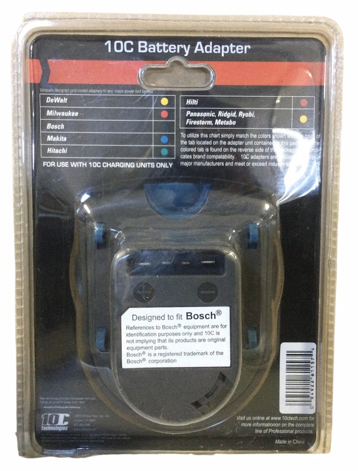 10C Battery Adapter Designed To Fit Bosch Equipment Use With 10C Chargers Only