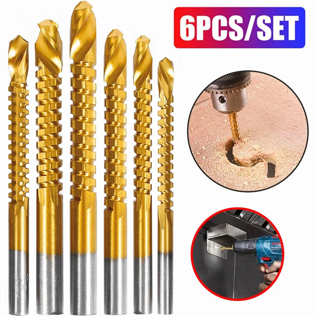 2025 New Upgrade Drill Bits, 6 Pcs Twist Drill Bit Set Power Tool Accessories Us