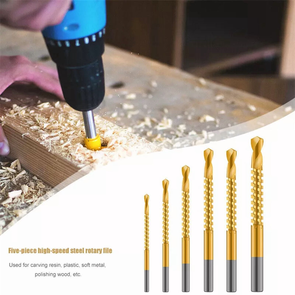 2024Twist Drill Bit Set Power Tool Accessories Screw Holes For Wood Metal (6Pcs)