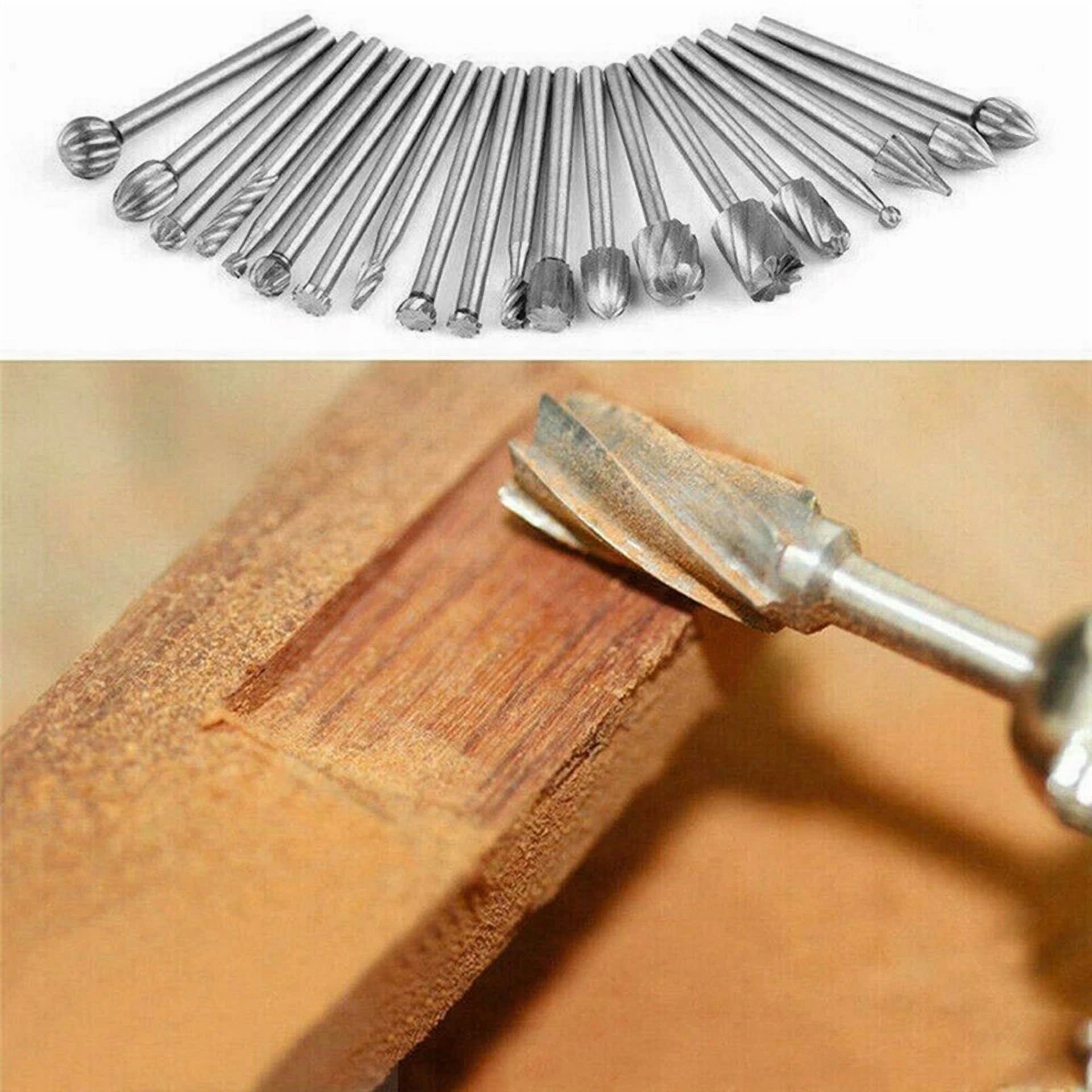 20 Pcs For Dremel Diamond Burr Bits Drill Set Rotary Multi Tool Accessories Kit*