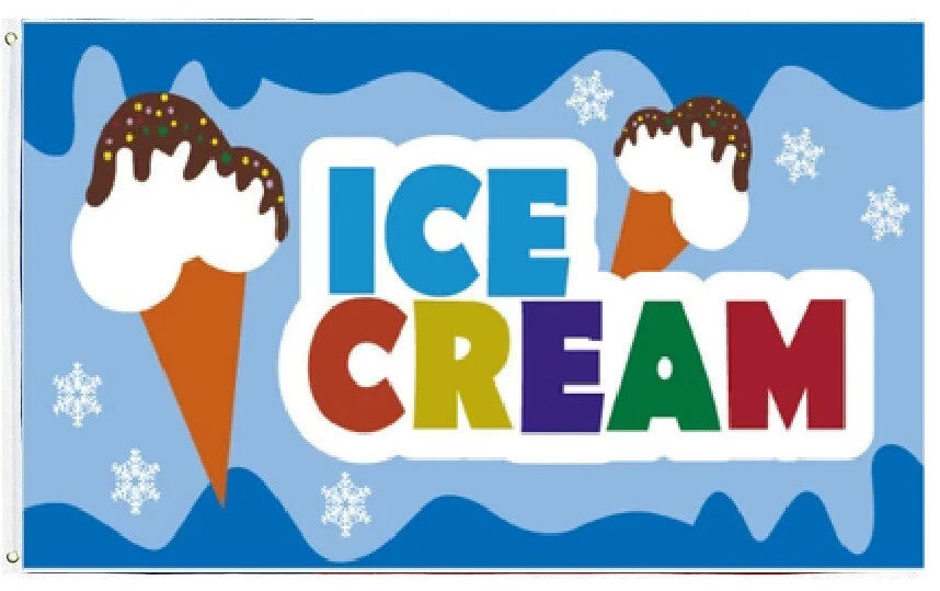 3X5 Ice Cream Flag Banner 100D W/ Grommets R1