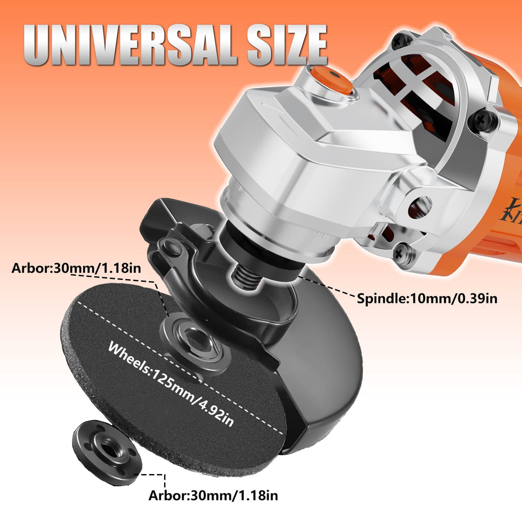 Rechargeable Cordless Angle Grinder Polisher with Lithium Battery, Fast Charger & Accessories, for Tile Stone Steel Grinding Polishing, Local Warehouse Shipping