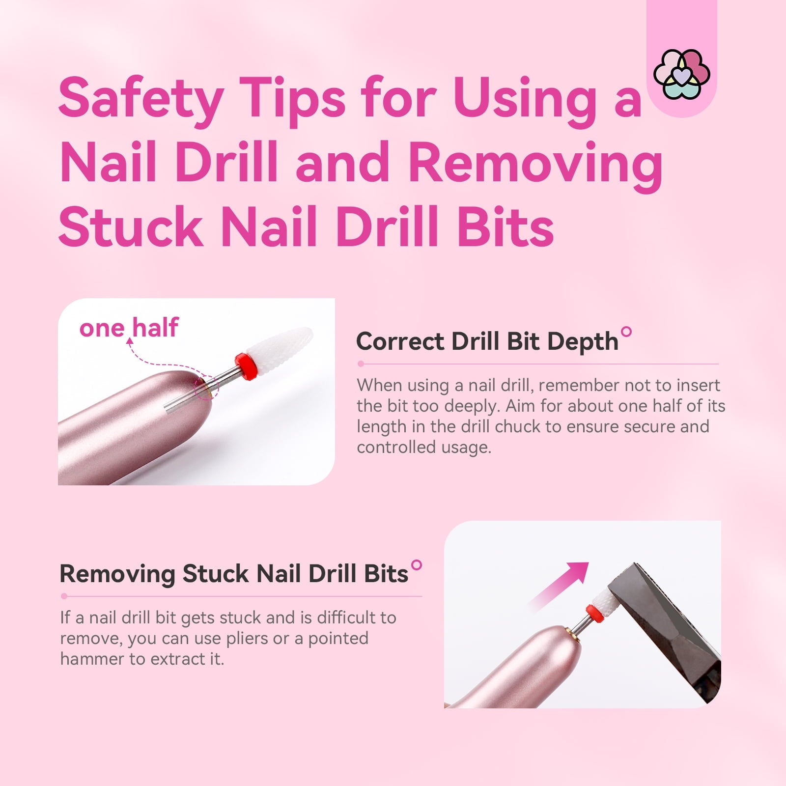 Saviland Electric Nail Drill - 20000 RPM Corded Electric Nail File Kit with 6 Bits & 51 Sanding Bands, Gold