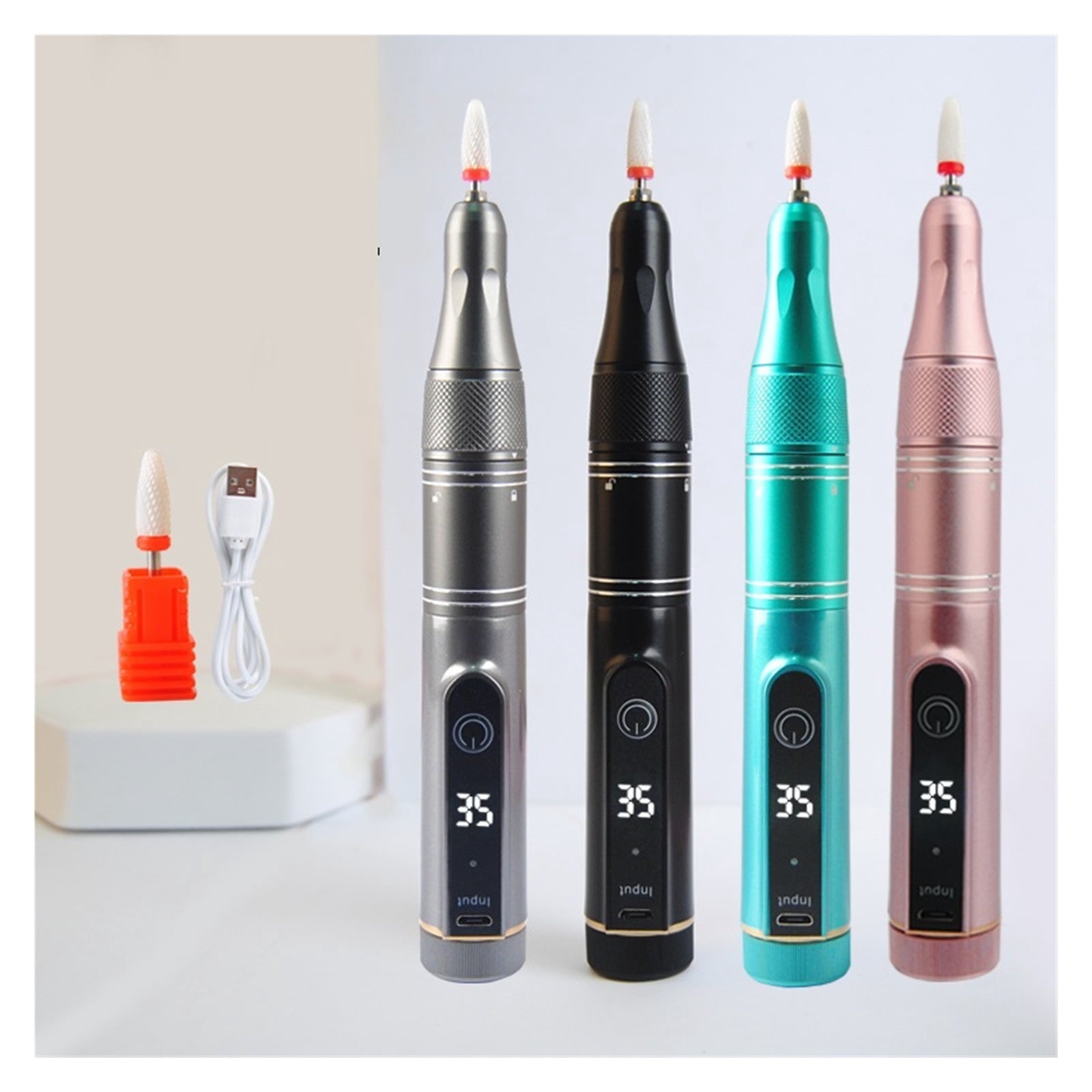 35000RPM Rechargeable Nail Drill Machine Portable Manicure Drill Nail Cuticle E-File Nail Polisher Cordless Nail Drill Machine ,Quality Torque