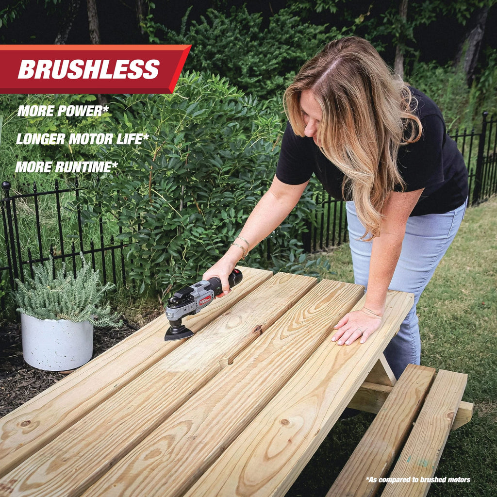 Hyper Tough 12V Max Lithium-Ion Brushless Oscillating Multi-Tool with 1.5Ah Battery and Charger