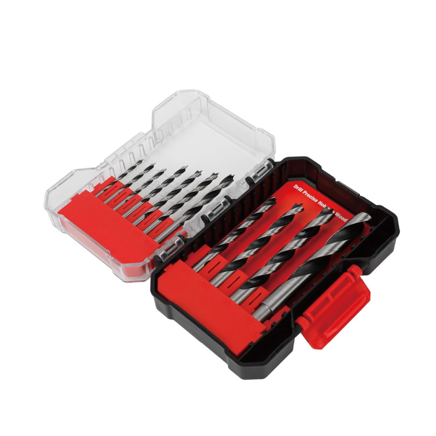 Hyper Tough 11-Piece Brad Point Bit Set in Click Fit Case