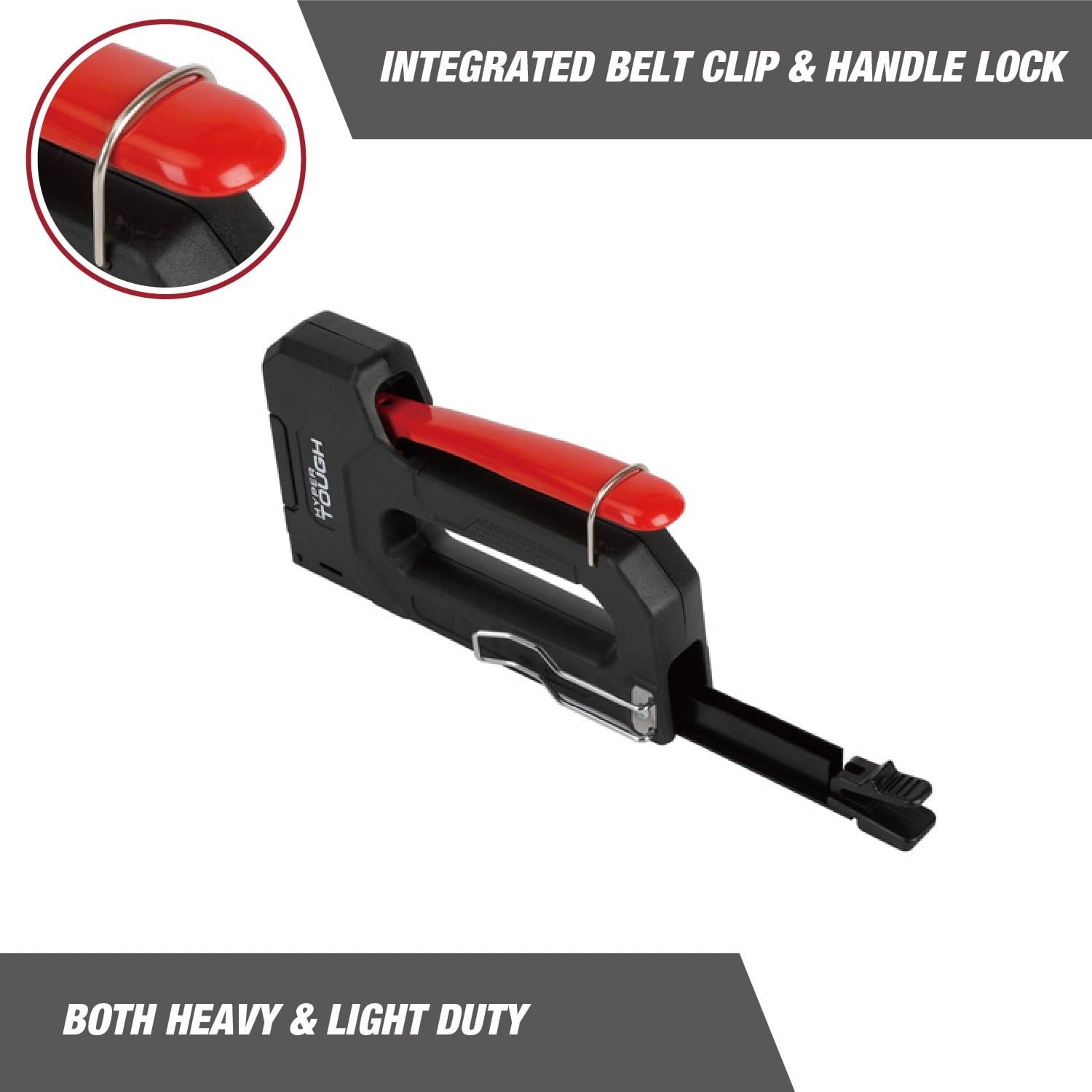Hyper Tough Staple Gun for Heavy & Light Duty Staples
