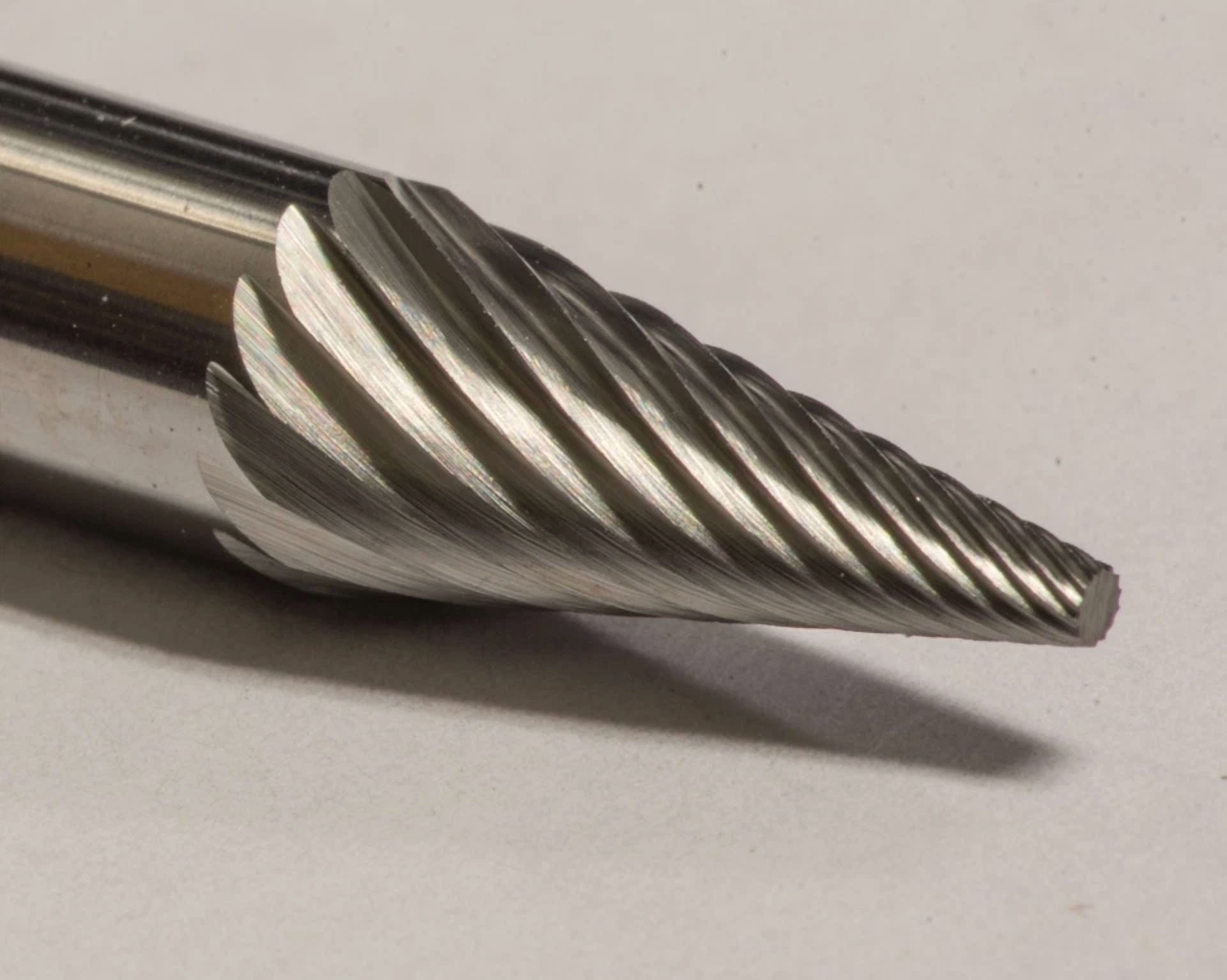 KLYNE - Sm1S Cone Shape 1/4 Carbide Burr Bur Tool Die Grinder Bit 1/4 Shank New