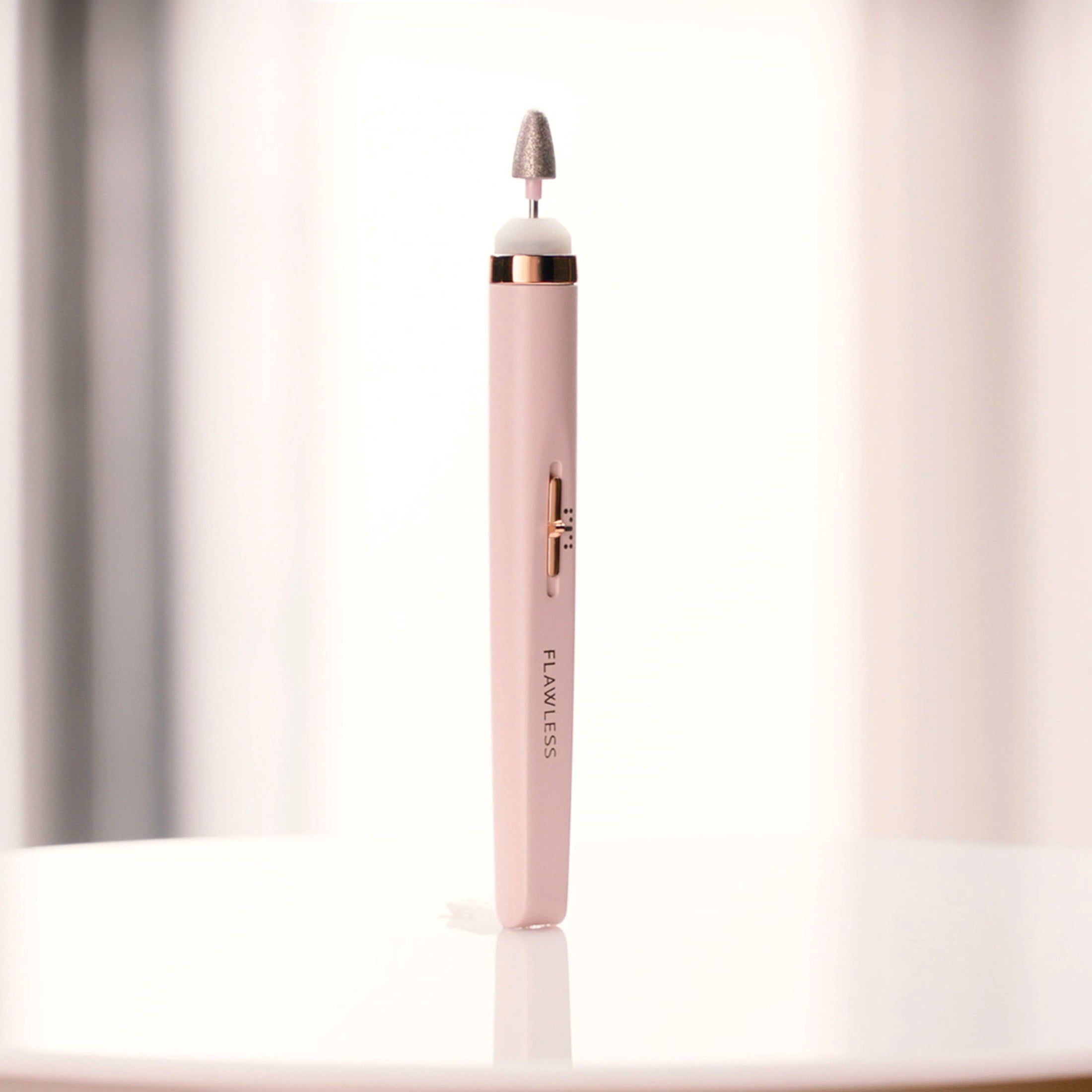 Finishing Touch Flawless Salon Nails Rechargeable Mani Device with 6 Attachments, Pink