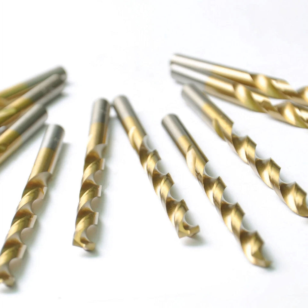 KNACK - Drillforce 5Pcs 27/64 Hss Metal Wood Titanium Drill Bits Set 3/8 Reduced Shank