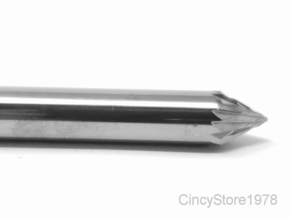 KLYNE - Sj1D Cone Shape Tungsten Carbide Burr Bur Cutting Tool Die Grinder Bit 1/4 New