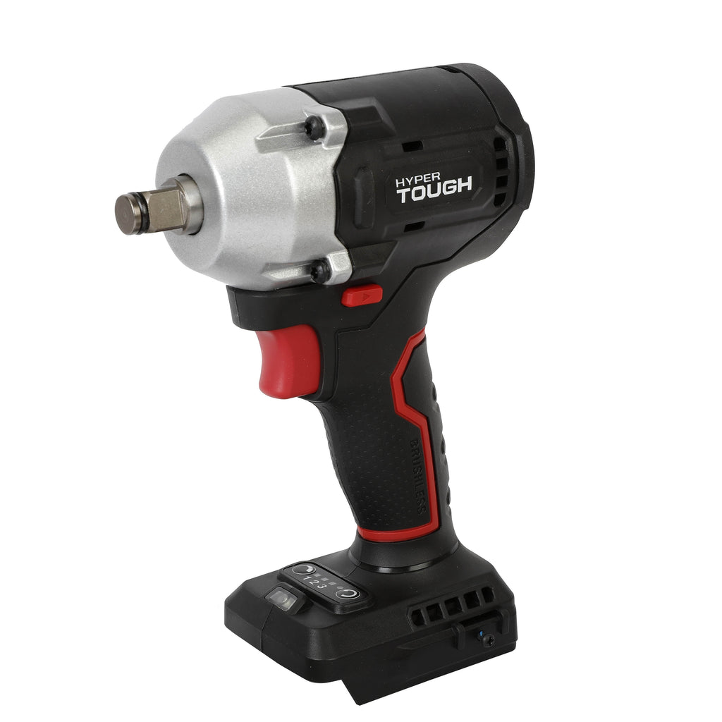 Open Box Hyper Tough 20V Brushless 1/2-inch Impact Wrench, Battery & Charging Cable