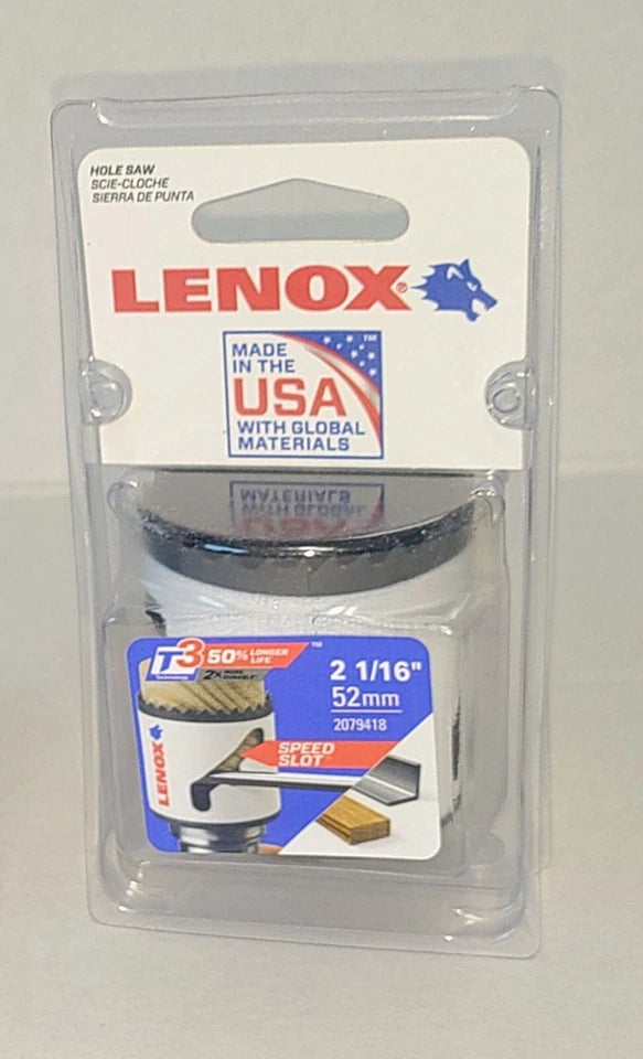 KLYNE - Lenox 2-1/16 Speed Slot Bi-Metal Hole Saw 2074918 Brand New