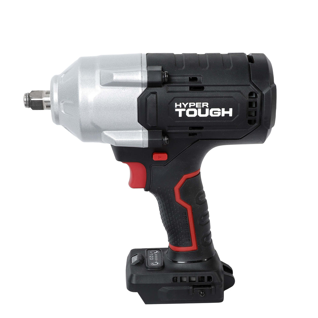 Hyper Tough 20V Brushless Cordless 1/2-in 900 Impact Wrench with Battery & Charger