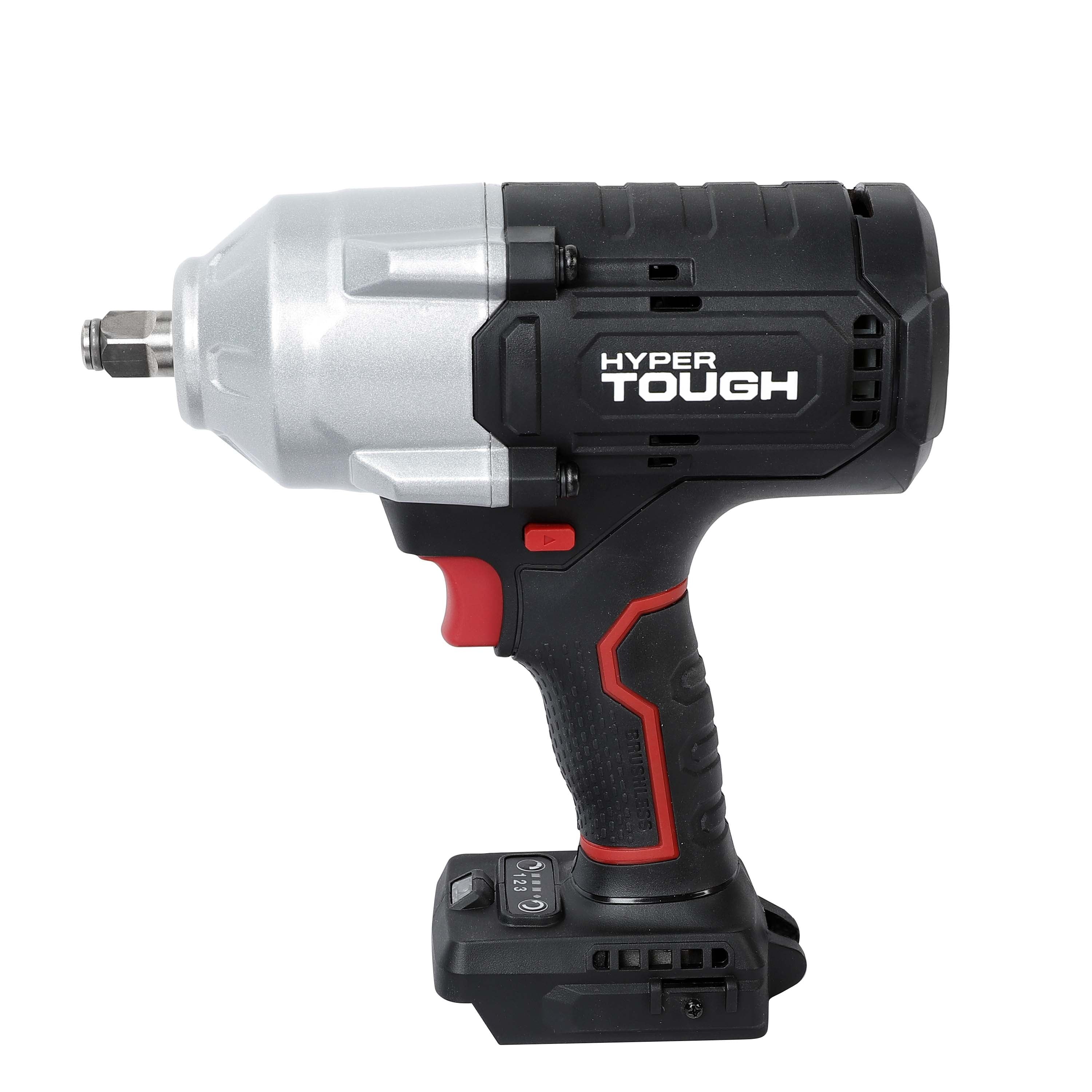 Hyper Tough 20V Brushless Cordless 1/2-in 900 Impact Wrench with Battery & Charger