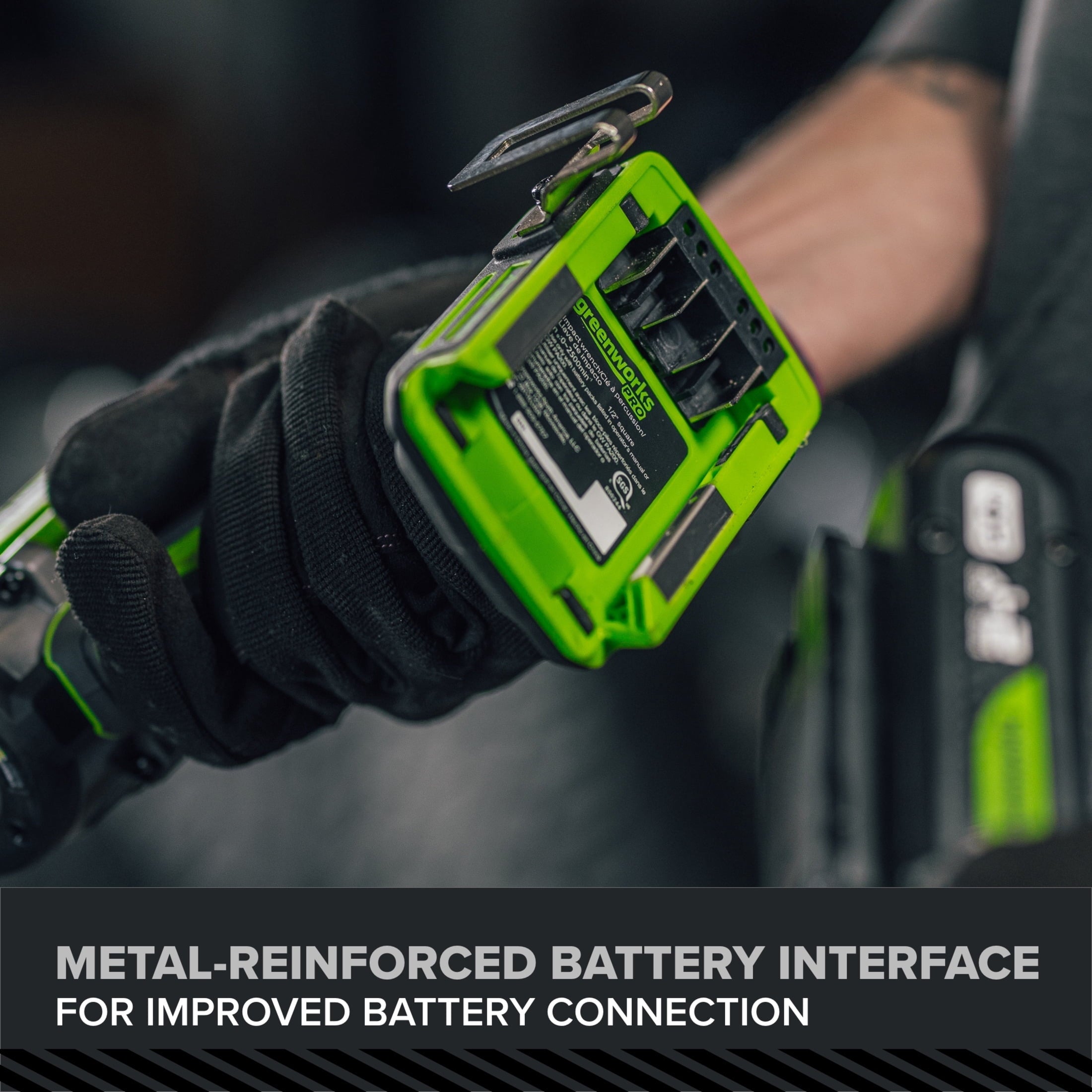 Greenworks Pro PowerAll 24V Brushless 400 ft-lb Breakaway Torque 3/8 Impact Wrench, Tool Only, IW5370A1