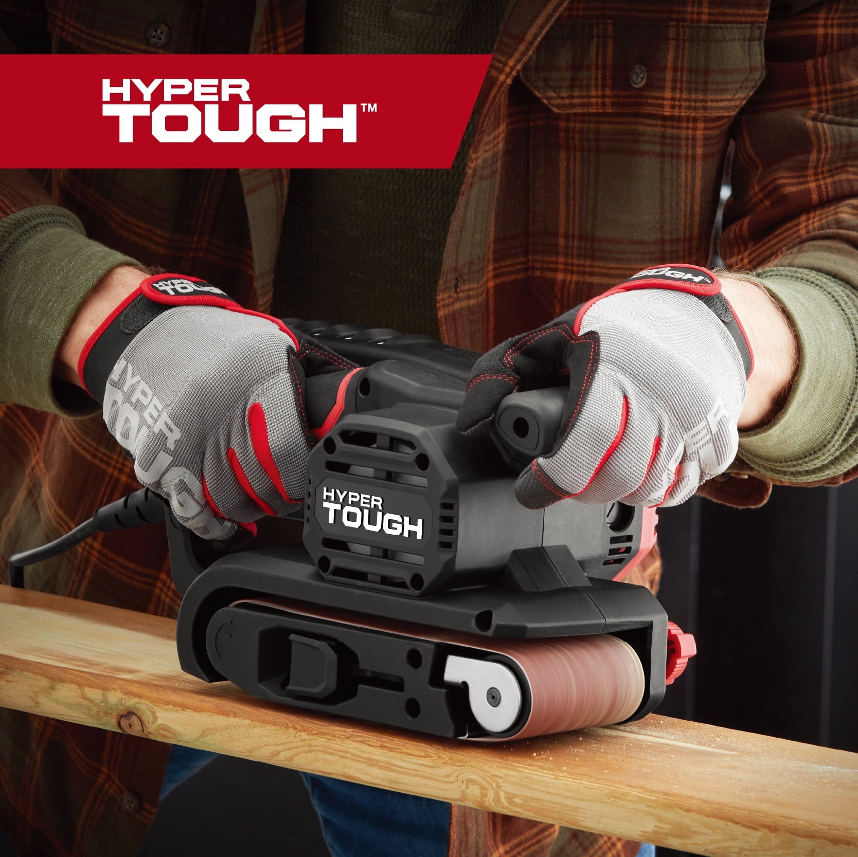 Hyper Tough 6-Amp Belt Sander, 3 x 18-inch, Corded, 2613