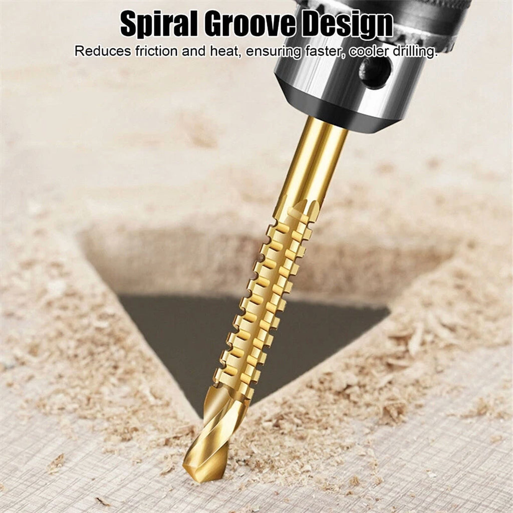 2024Twist Drill Bit Set Power Tool Accessories Screw Holes For Wood Metal (6Pcs)