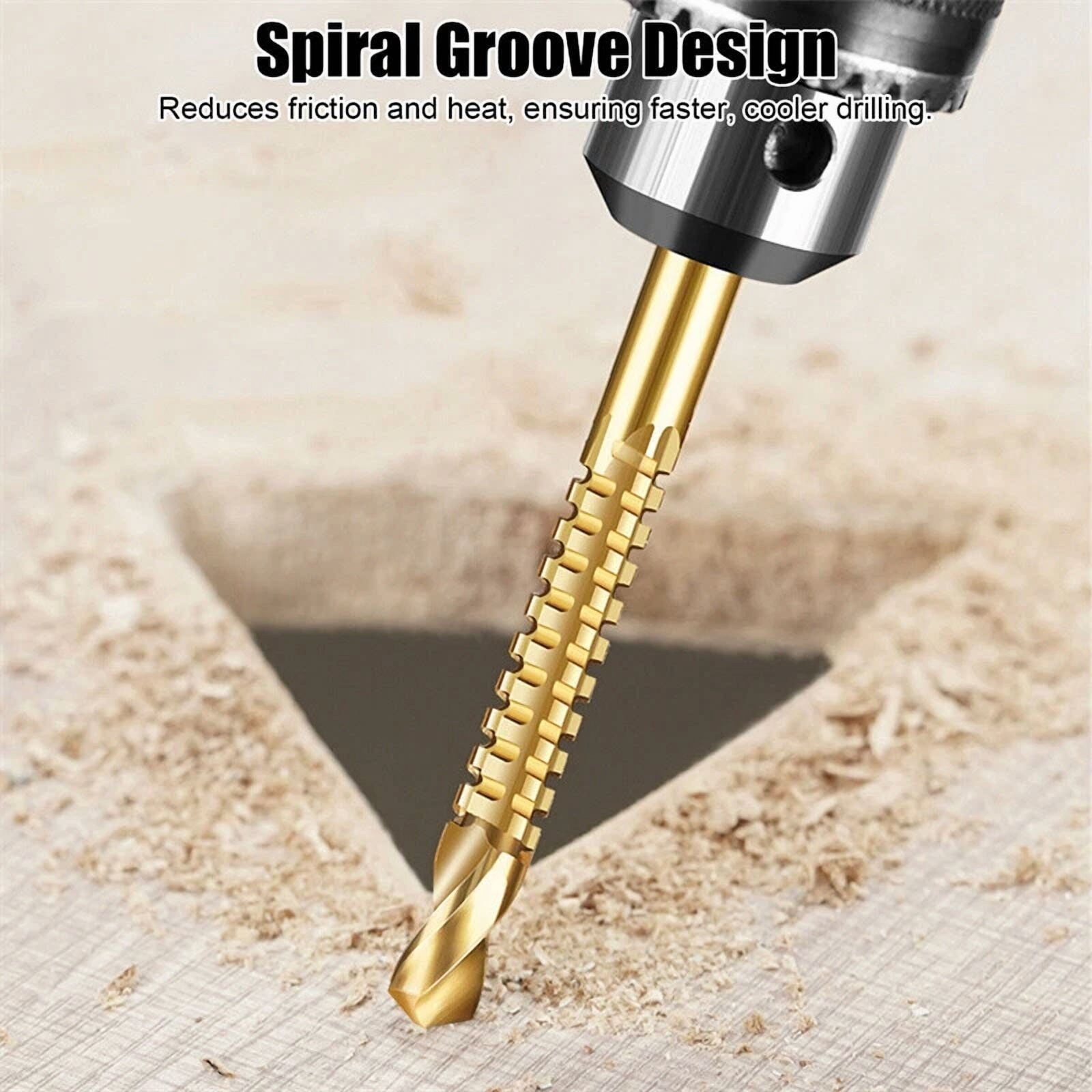 2024Twist Drill Bit Set Power Tool Accessories Screw Holes For Wood Metal (6Pcs)