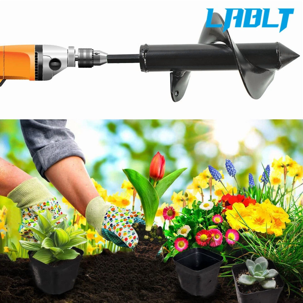 PURELY- Lablt 3' '× 7'' Auger Drill Bit Garden Plant Flower Bulb Rapid Planter Spiral