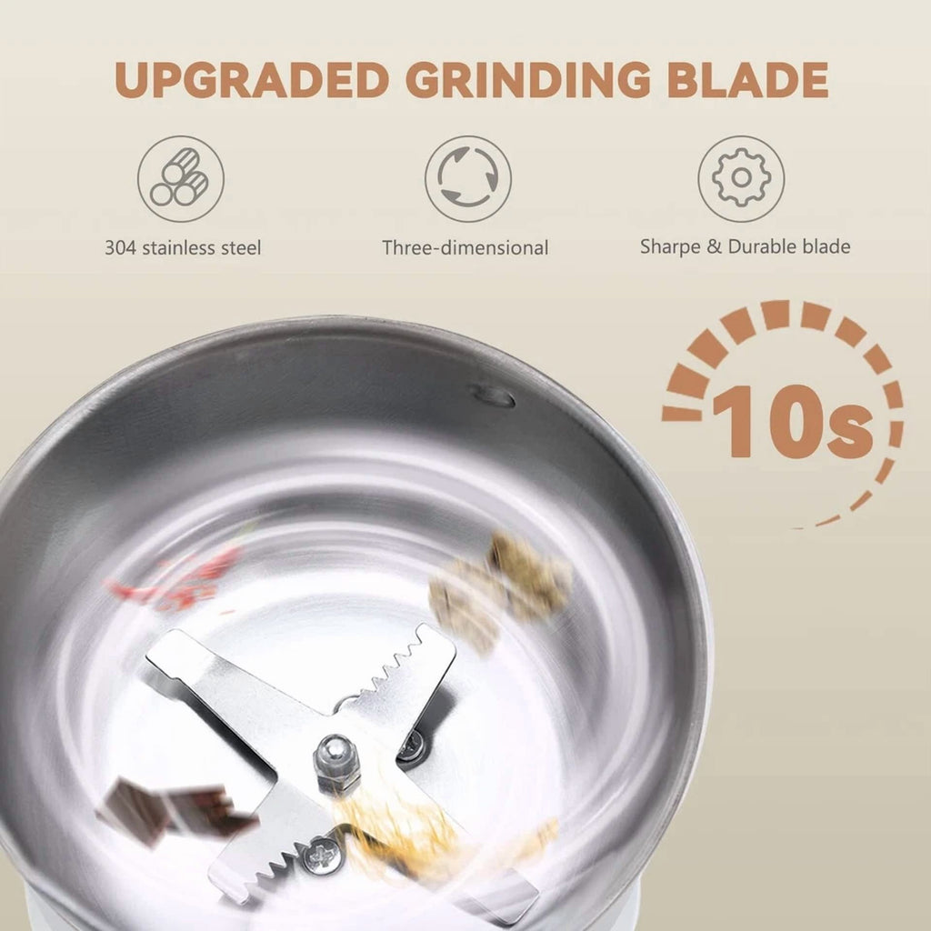 KNACK - Electric Grinder Coffee Grinding Milling Bean Nut Spice Kitchen Blade Blender Us
