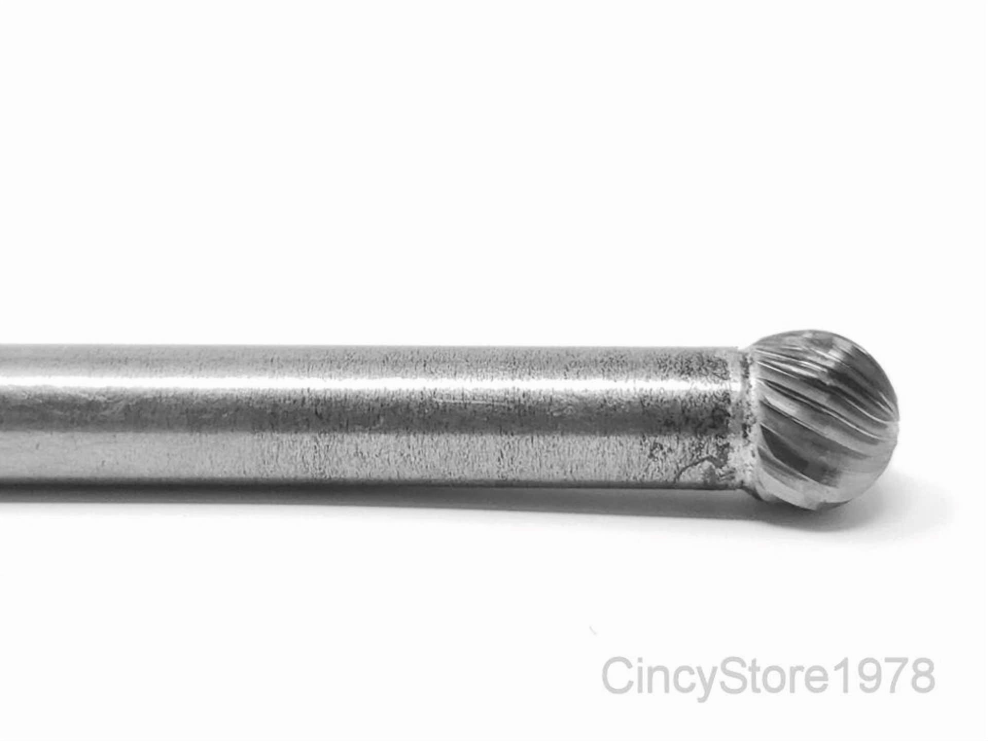 KLYNE - Sd2S Ball Shape 5/16 Carbide Burr Bur Tool Die Grinder Bit 1/4 Shank