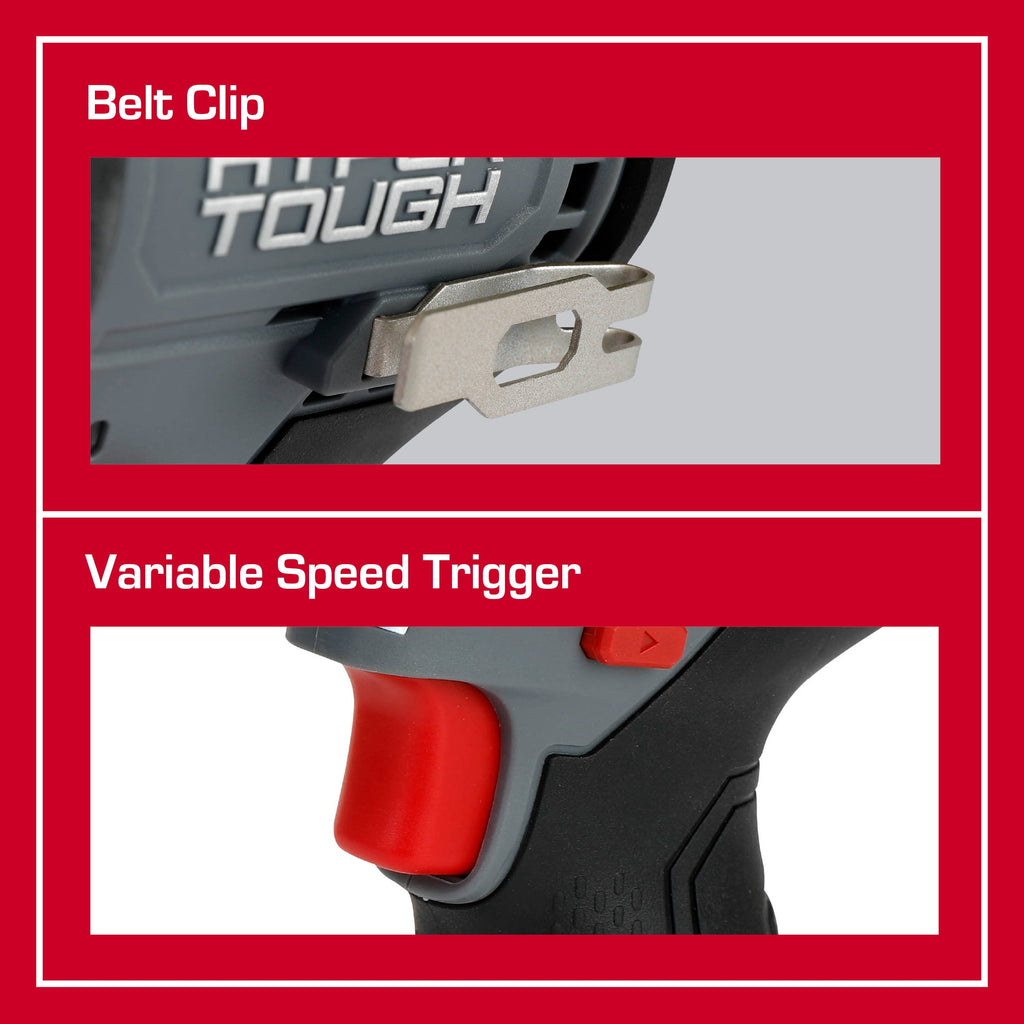 Hyper Tough 12V Brushless Cordless Drill Driver with 1.5Ah Battery