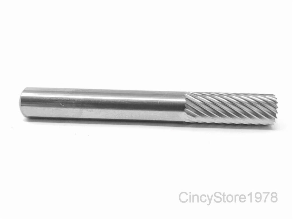 KLYNE - Sb1S Cylindrical End Cut 1/4 Carbide Burr Bur Tool Die Grinder Bit 1/4 Shank