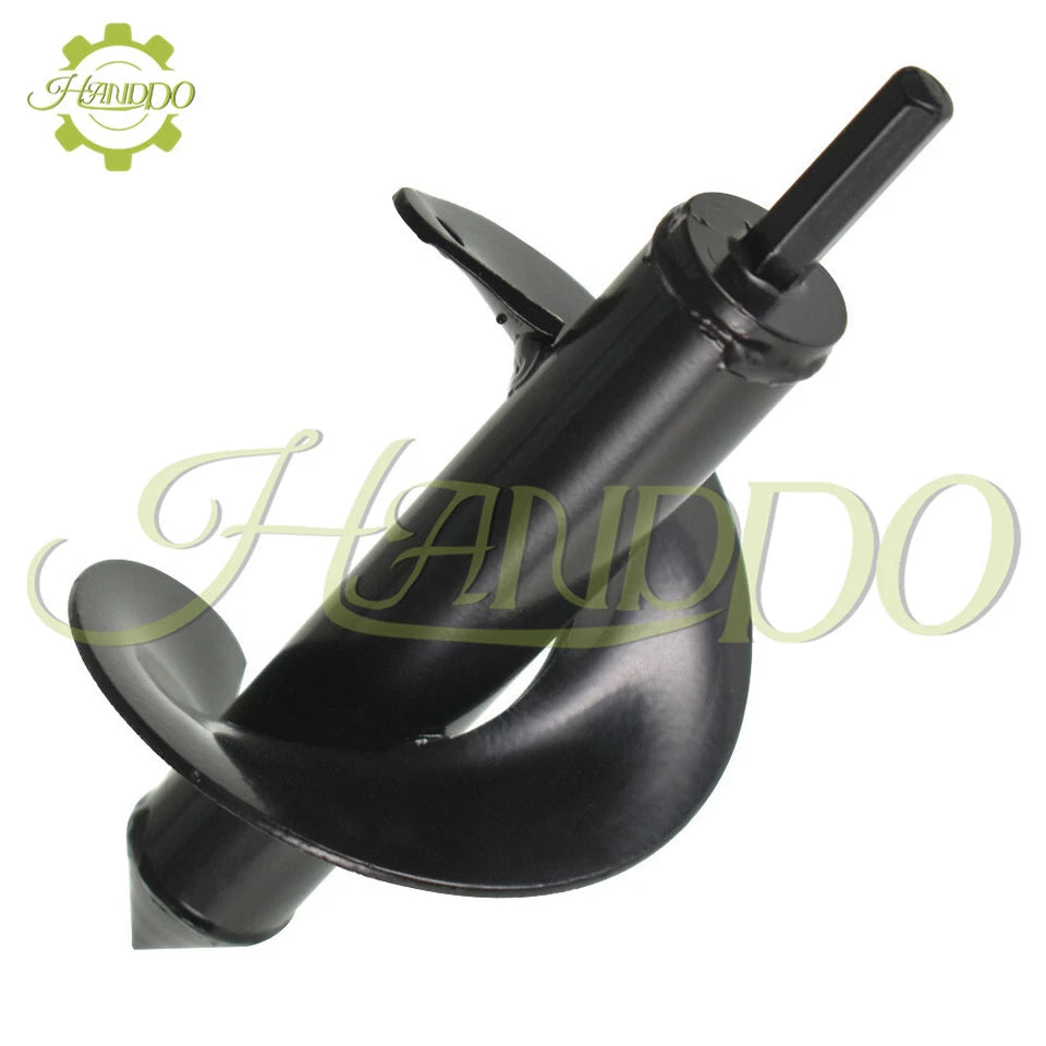 PURELY- Auger Drill Bit 3 In.× 7 In. Garden Plant Flower Bulb Rapid Planter Spiral Black