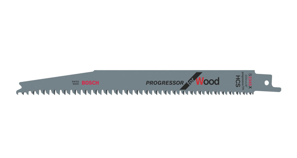 Bosch Professional 5 pieces Sabre Saw Blade S 2345 X Progressor for Wood (for wood, 200 x 19 x