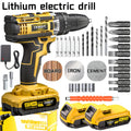 DGB Cordless Electric Drill Driver Kit, Lithium-Ion Battery Powered, 2-Speed for Home Improvement and Repairs, Compact and Portable