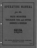 Delta Rockwell PM 1643 1645 Toolmaker Tool Cutter Grinder Unihead Manual REPRINT