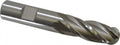 Hertel 5/8 Diam, 1-5/8 LOC, 4 Flute HSS Ball End Mill Uncoated, Single End, 3-3/4 OAL, 5/8 Shank Diam, Spiral Flute