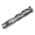 HHIP Flute Cobalt Fine-Pitch Roughing End Mill, 1/4 x 3/8 x 1/4 Cutting Dia, 3/8 Shank, Cutting Length, OAL 4 Teeth