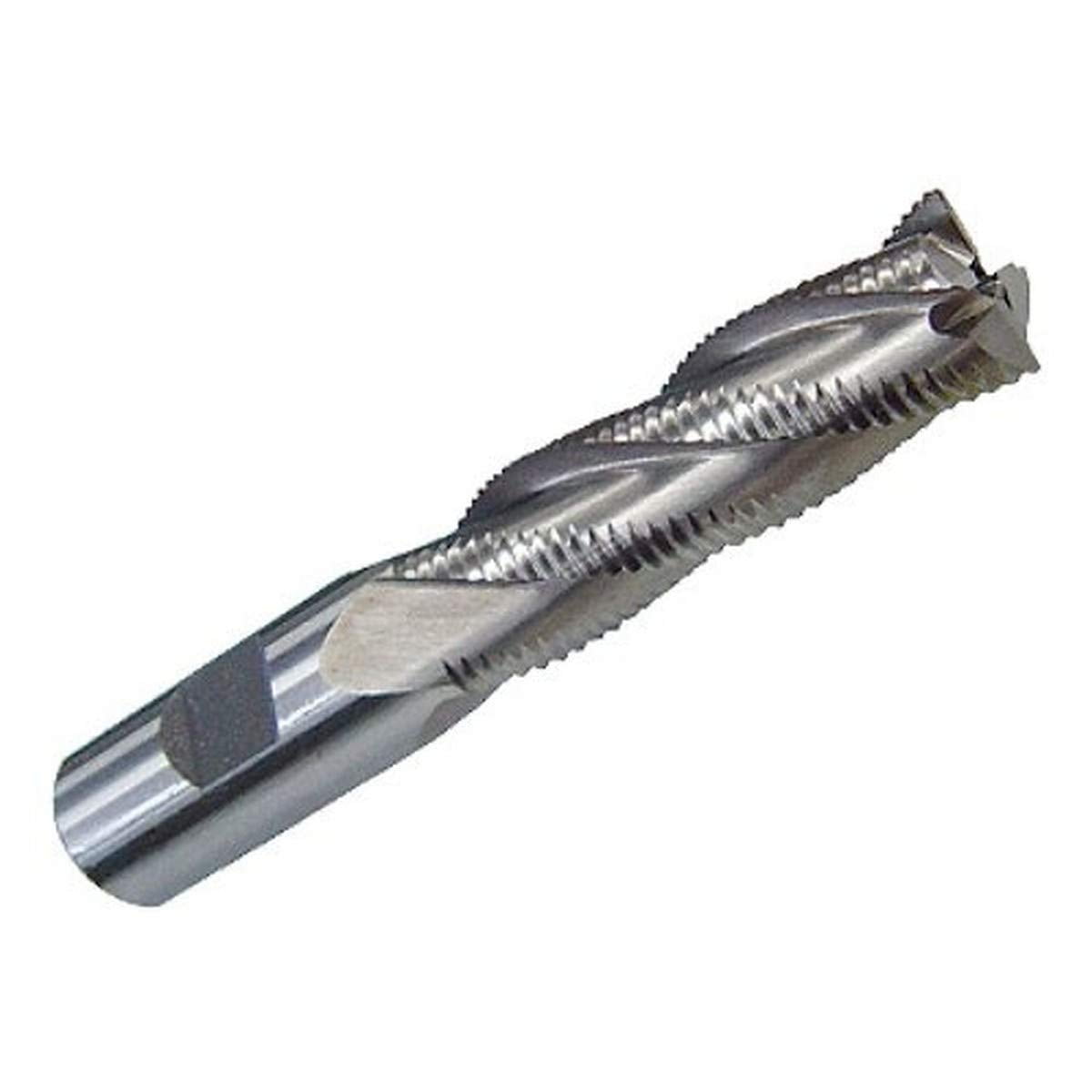 HHIP Flute Cobalt Fine-Pitch Roughing End Mill, 1/4 x 3/8 x 1/4 Cutting Dia, 3/8 Shank, Cutting Length, OAL 4 Teeth